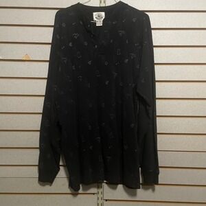 Mens‎ Cheyenne Outfitters Western Cowboy Black Long Sleeve Shirt Patterned L